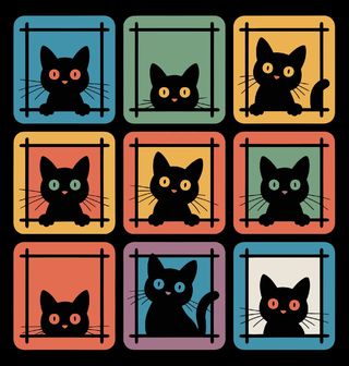 Obrázek 2 produktu Dětské tričko Zvědavé Kočky v Okně