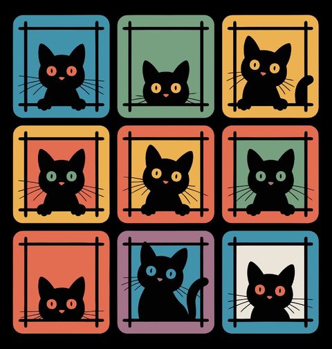 Obrázek produktu Dětské tričko Zvědavé Kočky v Okně