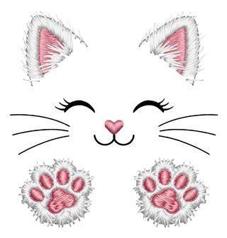 Obrázek 2 produktu Dámské tričko Mazlivá Kočka s Růžovými Tlapkami