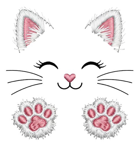 Obrázek produktu Dámské tričko Mazlivá Kočka s Růžovými Tlapkami