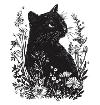 Obrázek 2 produktu Pánské tričko Černá Kočka v Květinové Zahradě
