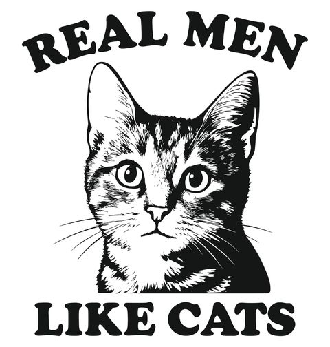 Obrázek produktu Pánské tričko Skuteční muži mají rádi kočky Real Men Like Cats