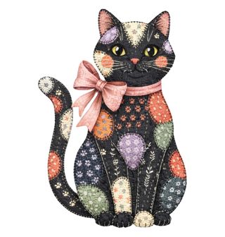 Obrázek 2 produktu Dětské tričko Záplatovaná Kočka s Mašlí