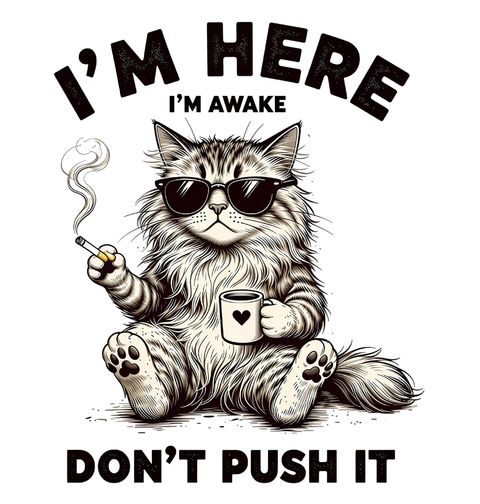 Obrázek produktu Dětské tričko Kočka: Jsem vzhůru, tak na mě netlač