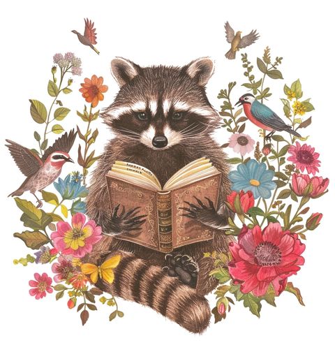 Obrázek produktu Dámské tričko Mýval v Květinové Knihovně