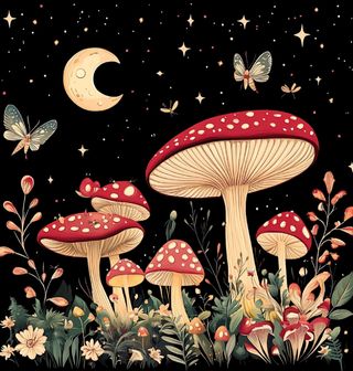 Obrázek 2 produktu Dámské tričko Mochomůrky pod Nočním Měsícem