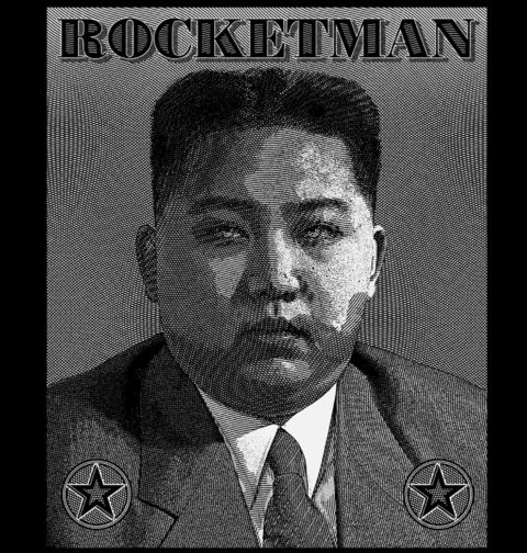 Obrázek produktu Pánské tričko Kim Jong-un Rocketman
