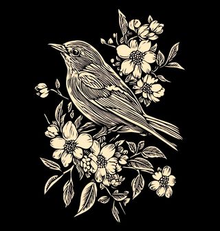 Obrázek 2 produktu Pánské tričko Ptáček na Květinové Větvi