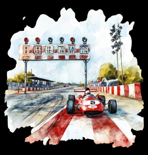 Obrázek produktu Dámské tričko Vintage Formule na Startu