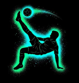 Obrázek 2 produktu Dámské tričko Neonový Fotbalista