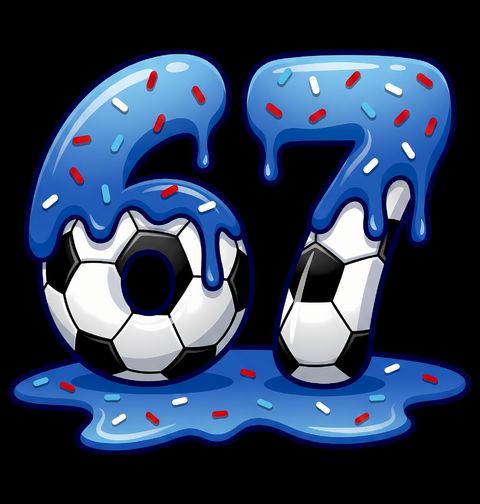 Obrázek produktu Pánské tričko Sladký Fotbalový Meme Six Seven 67