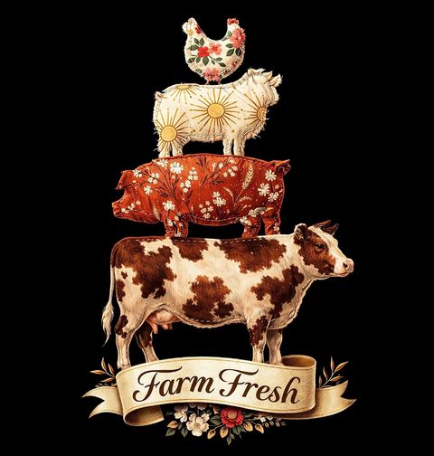 Obrázek produktu Dámské tričko Zvířata z Farmy Farm Fresh