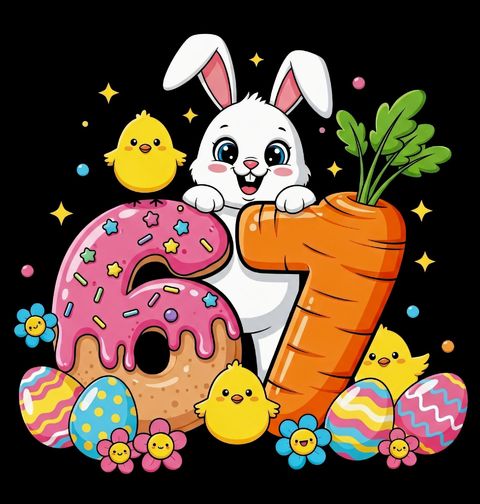 Obrázek produktu Pánská mikina Velikonoční Meme Six Seven 67