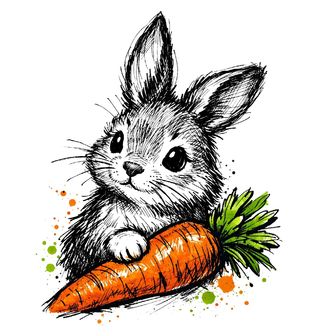 Obrázek 2 produktu Dětské tričko Roztomilý Králíček s Mrkví