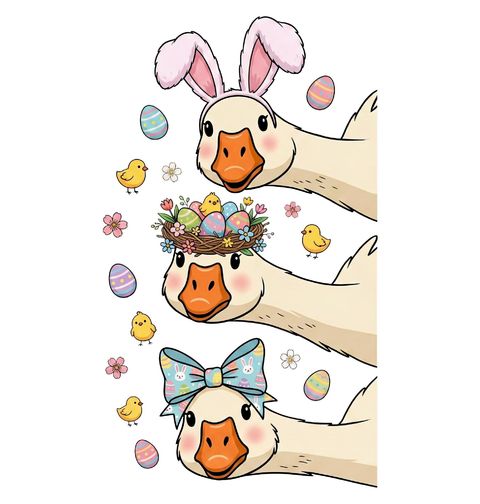 Obrázek produktu Pánské tričko Zvědavé Velikonoční Husy