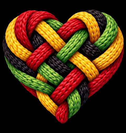 Obrázek produktu Dětské tričko Háčkované Rasta Srdce