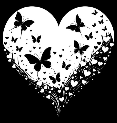 Obrázek produktu Dámské tričko Motýli v Srdci