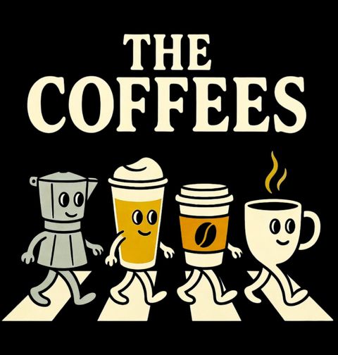 Obrázek produktu Pánské tričko Káva The Coffees Beatles Abbey Road