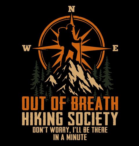 Obrázek produktu Dětské tričko Spolek zadýchaných turistů Out of Breath Hiking Society
