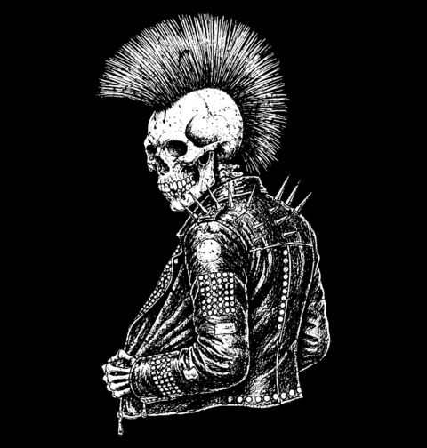 Obrázek produktu Dámské tričko Pankáč Kostlivec