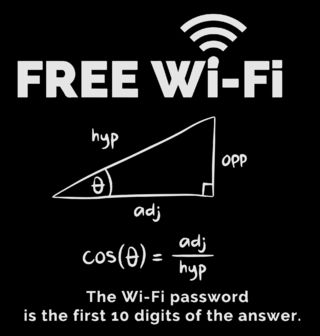 Obrázek 2 produktu Dámské tričko Free WiFi Heslo k WiFi je prvních 10 číslic výsledku