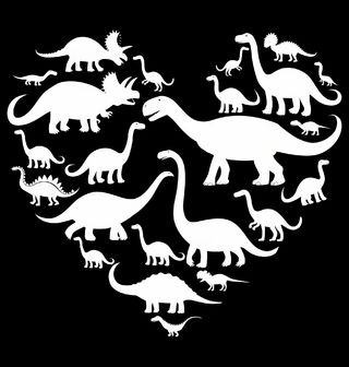 Obrázek 2 produktu Pánské tričko Dino Srdce Láska k Dinosaurům