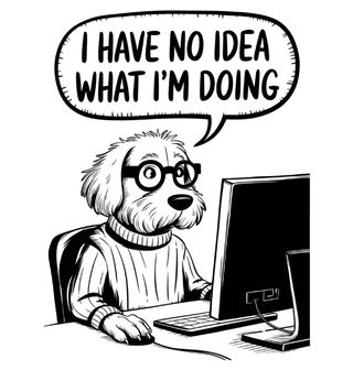 Obrázek 2 produktu Dámské tričko Kancelářský Pes u Počítače Nemám vůbec tušení, co dělám