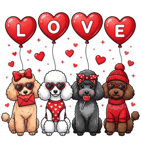 Obrázek produktu Dětské tričko Zamilovaní Pudlové LOVE