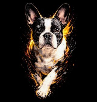 Obrázek 2 produktu Dámské tričko Bostonský teriér v Běhu