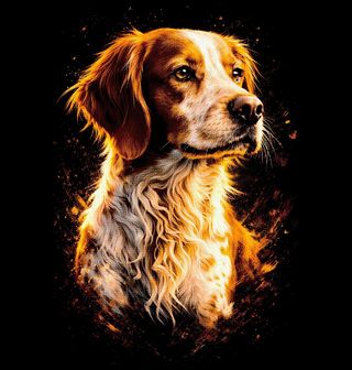 Obrázek 1 produktu Dámské tričko Elegantní Bretaňský ohař