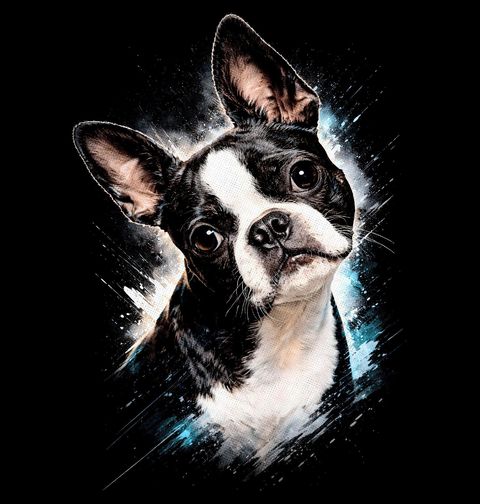 Obrázek produktu Pánská mikina Udivený Bostonský teriér