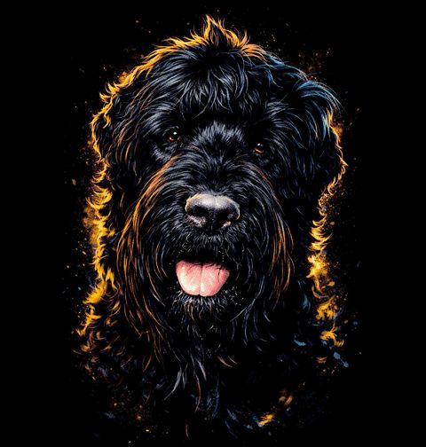 Obrázek produktu Dámské tričko Černý Labradoodle