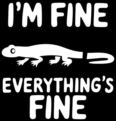 Obrázek produktu Pánská mikina Ještěrka bez Ocasu I’m Fine Everything’s Fine