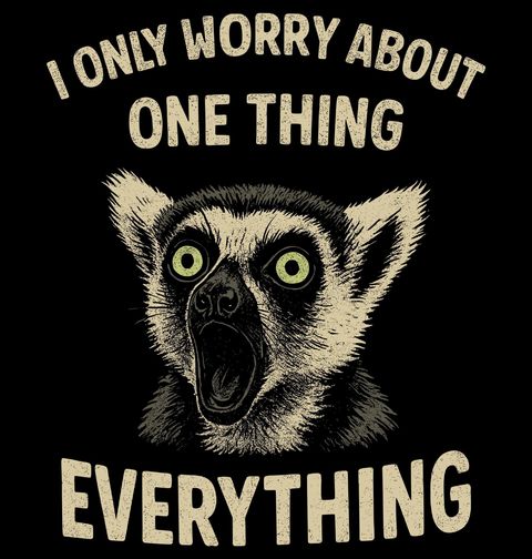 Obrázek produktu Dámské tričko Překvapený Lemur I Only Worry about One Thing
