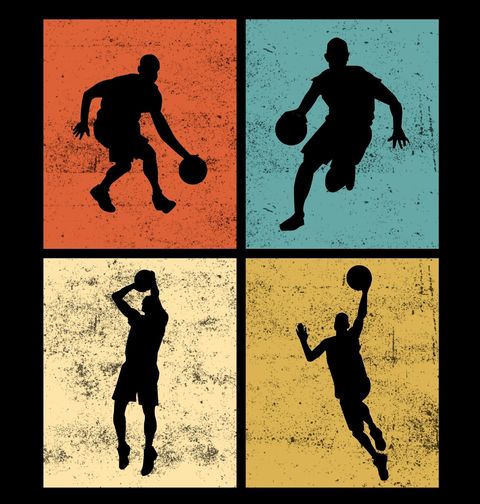 Obrázek produktu Pánské tričko Retro Basketbal v Pohybu