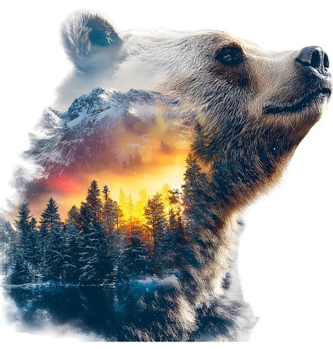 Obrázek produktu Dětské tričko Medvěd v Ohnivé Krajině