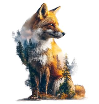 Obrázek 2 produktu Dětské tričko Sedící Liška v Krajině