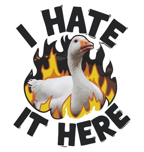 Obrázek produktu Dámské tričko Husa v Plamenech I Hate It Here