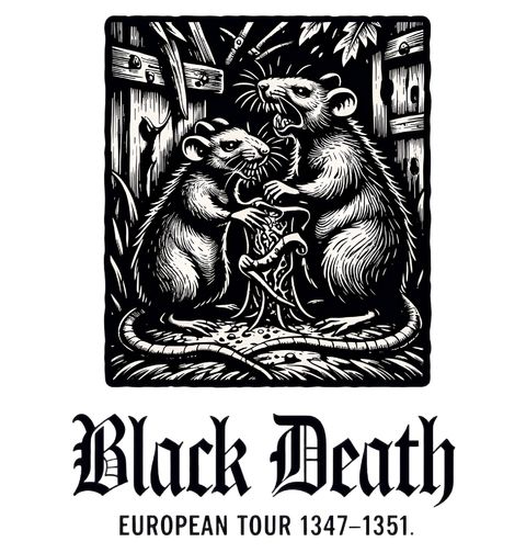 Obrázek produktu Dámské tričko Krysy a Černá smrt Morové turné Evropou