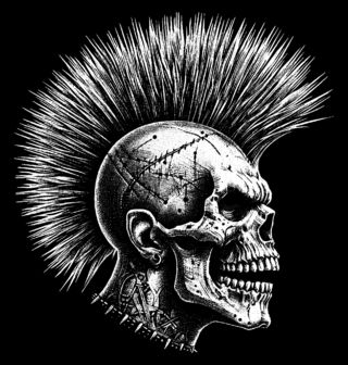 Obrázek 2 produktu Pánské tričko Lebka Pankáče bez Hranic