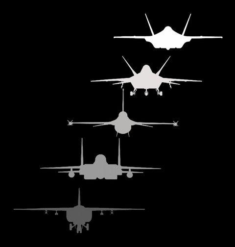 Obrázek produktu Dámské tričko Stíhací Letadla v Akci