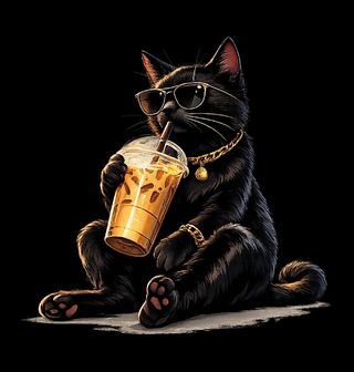 Obrázek 2 produktu Dětské tričko Kočka s Ledovou Kávou