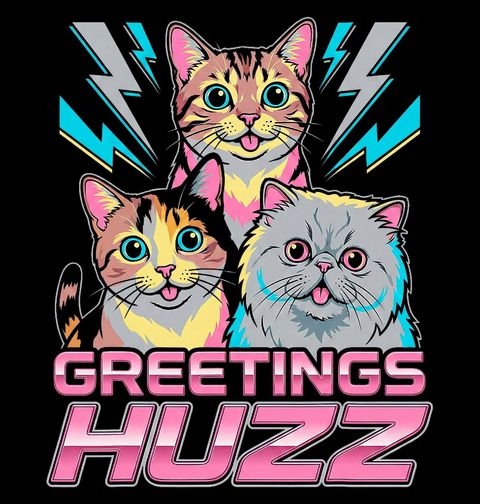 Obrázek produktu Pánské tričko Kočky tě Zdraví Greeting Huzz