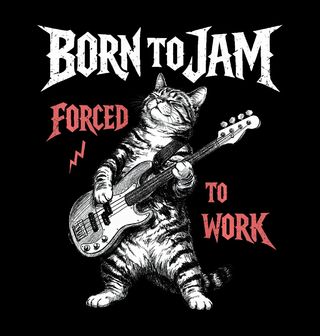 Obrázek 2 produktu Dámské tričko Rocková Kočka s Kytarou Born to Jam