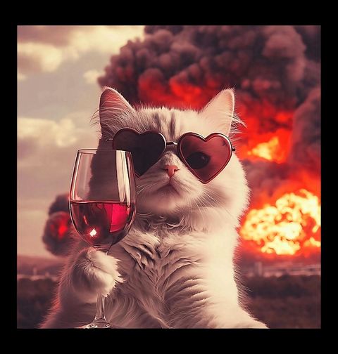 Obrázek produktu Pánská mikina Selfie Kočky uprostřed Výbuchu