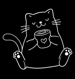 Obrázek 2 produktu Pánské tričko Spokojená Kočka s Šálkem