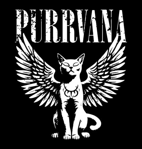 Obrázek produktu Pánské tričko Kočičí Nirvana Purrvana