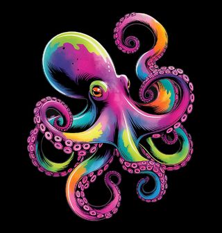 Obrázek 2 produktu Pánská mikina Neonová Chobotnice