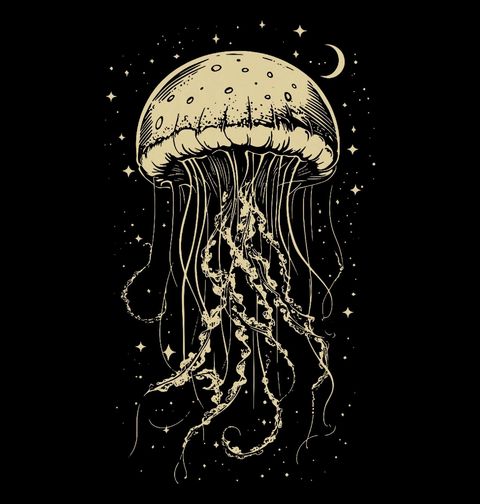 Obrázek produktu Dětské tričko Magická Medúza mezi Hvězdami