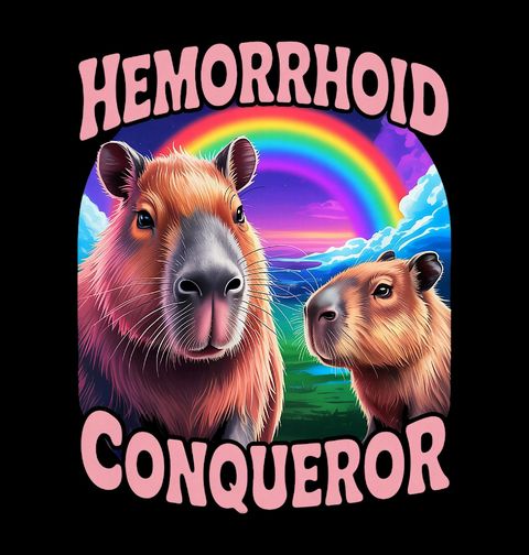 Obrázek produktu Pánské tričko Kapybara Dobyvatel Hemoroidů